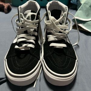 Vans Black and White High-Top Sneakers